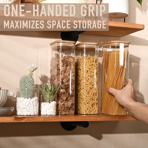 71oz 2.2Qt Rectangle Glass Storage Containers with Lids 4 (4 Count)