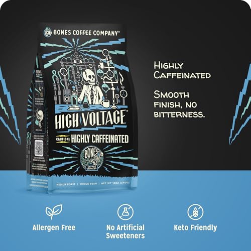 High Voltage Highly Caffeinated Unflavored Coffee (12 Ounce)