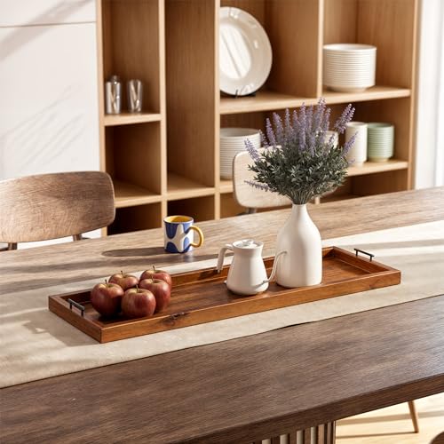 36" Acacia Large Charcuterie Boards for Party with Metal Handles