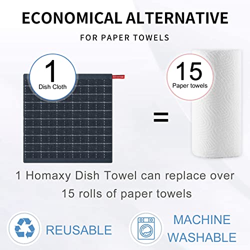 100% Cotton Terry Kitchen Dish Cloths (6 Count)