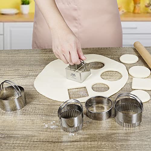 Square Biscuit Cutter Set 1.75inch 2inch 2.25inch 2.75inch 3.25inch