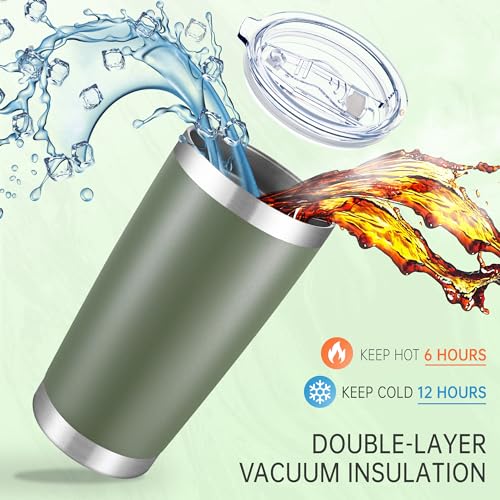 20 oz Tumblers Bulk Stainless Steel Tumbler with Lid (6 Count)