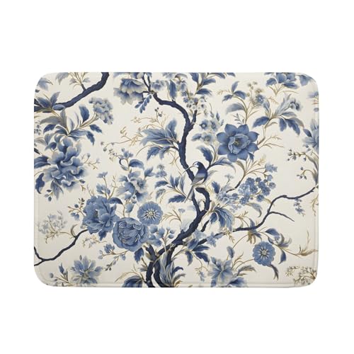 Chinoiserie Trees Dish Drying Mat for Kitchen Counter