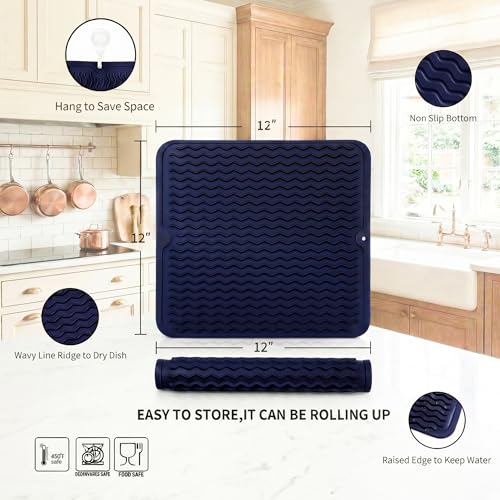 Silicone Dish Drying Mat for Multiple Usage