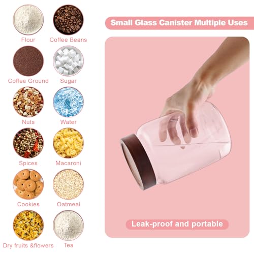 40 oz Glass Jars with Airtight Lid Spice Herb Jar Glass Coffee Ground Canister Clear Food Storage Jar for Sugar Cookies Tea Bean Spice Bath Salts