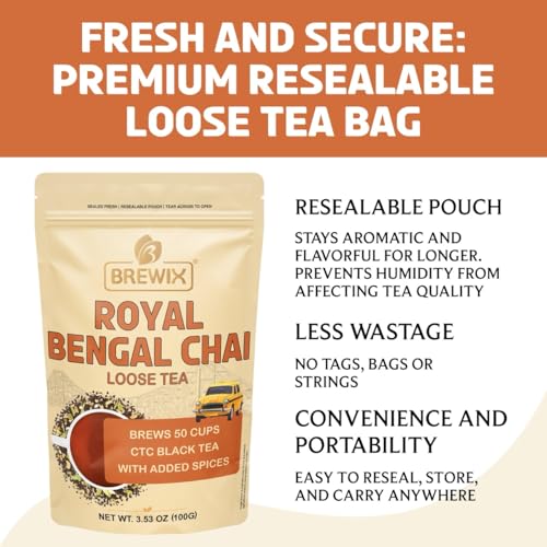 Royal Bengal Masala Chai Tea Loose Leaf (3.53 Ounce)