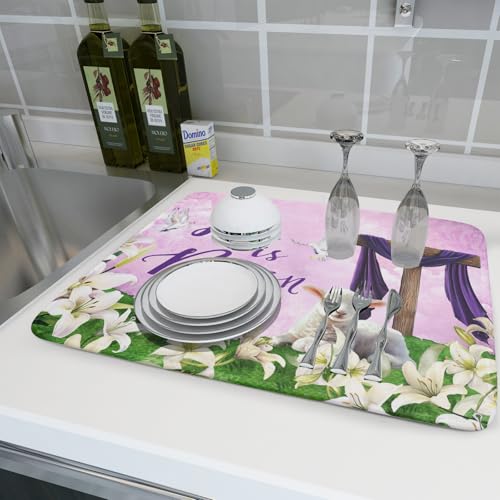 Easter Purple Dish Drying Mat