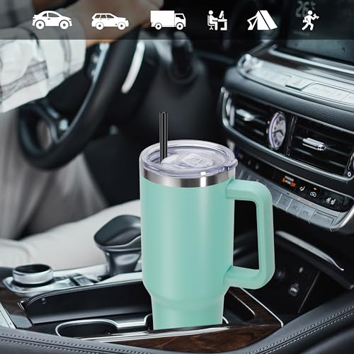 40 oz Tumbler with Handle and Straw