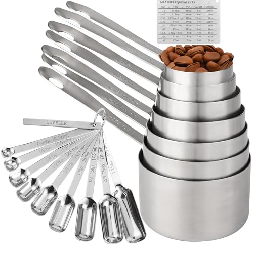 Measuring Cups and Spoons Set (18 Count)