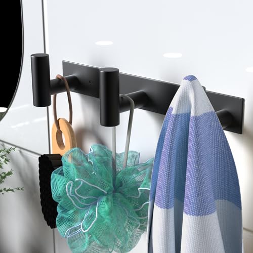 Black Hat and Coat Wall Mount Rack