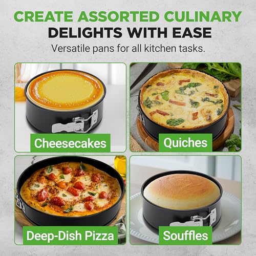 3 Piece Nonstick Springform Pan Set