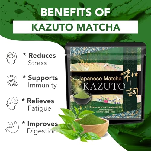 Kazuto Premium Ceremonial Grade Matcha Green Tea Powder