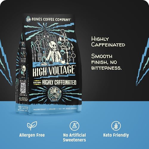 High Voltage Highly Caffeinated Unflavored Coffee (12 Ounce)