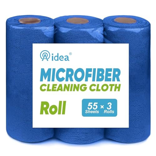 Microfiber Cleaning Cloth 165 Sheets 3 Roll (165 Count)