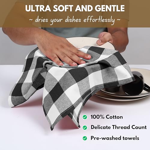 6 Pack Kitchen Towel with Hanging Loop 16x26 inches (6 Count)