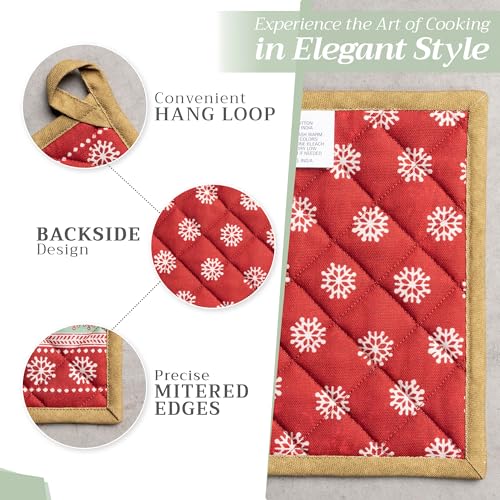 100% Cotton Oven Mitt & Pot Holder Set (2 Count)
