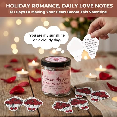 Love Notes Jar with 60 Romantic Messages