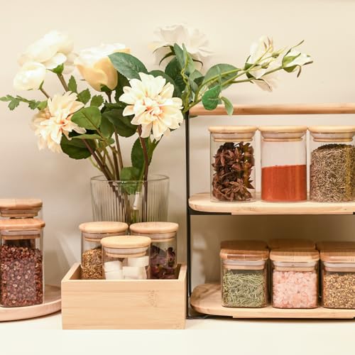 Glass Food Storage Jars Square 6oz (16 Count)