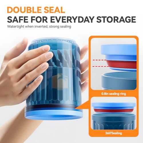 6 Pack Small Food Storage Containers with Airtight Snap