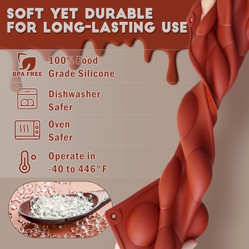 Hemisphere Silicone Molds 4 Size Set for Hot Cocoa Chocolate Bombs Valentines Semi Ball Making Kit Cake Decor Mould