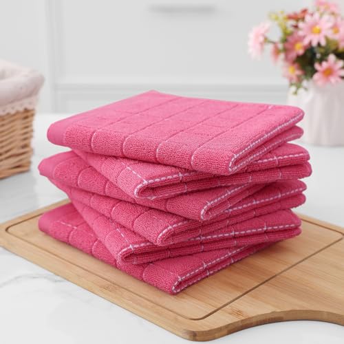 100% Cotton Terry Kitchen Dish Cloths (6 Count)