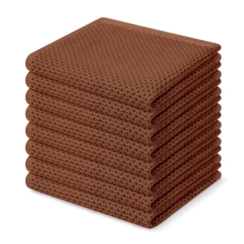 100% Cotton Waffle Weave Kitchen Dish Cloths 8 (8 Count)