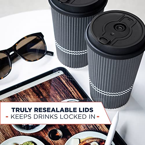 Disposable Coffee Cups With Lids (90 Count)