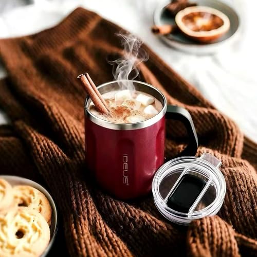 16 oz Insulated Coffee Mug with Lid and Handle