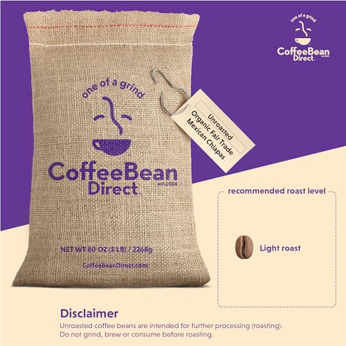 Unroasted Organic Fair Trade Mexican Chiapas (80 Ounce)