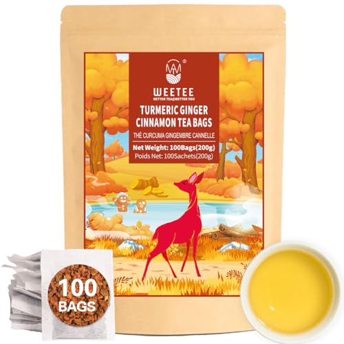 Turmeric Ginger Cinnamon Tea Bags 100 Count