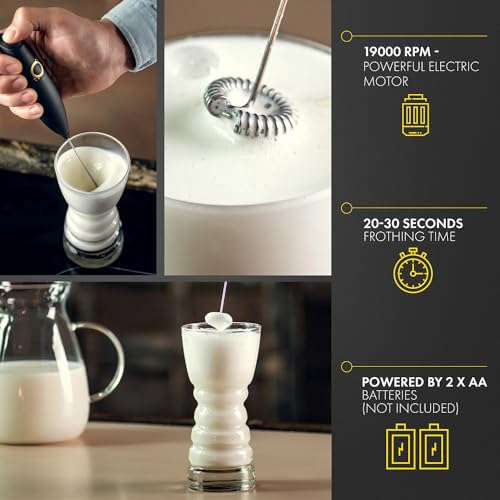 Milk Frother Handheld with Stand