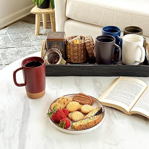 Mora Ceramics Large Tea Mug with Loose Leaf Infuser and Ceramic Lid