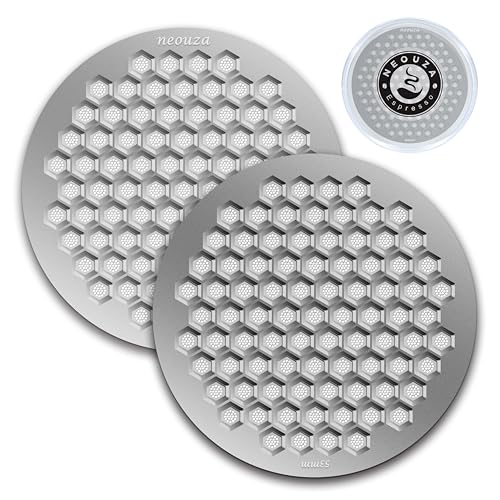V4 Espresso Puck Screen 0.8mm Thickness Honeycomb Mesh Double Layer Black Protective Coating for Coffee Portafilter Basket