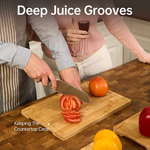 Bamboo Cutting Boards for Kitchen (4 Count)