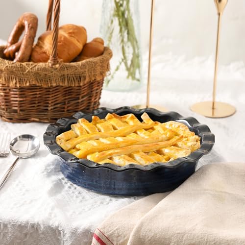 Ceramic Pie Pan for Baking 9 inch