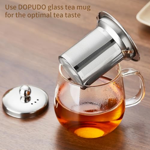Glass Tea Cup with Infuser and Lid