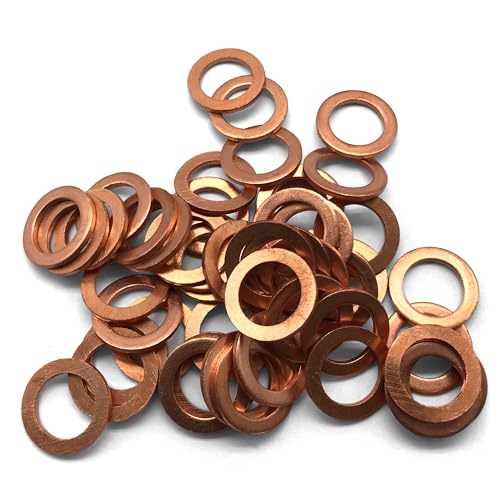 M12 Flat Washer Copper Sealing Ring (50 Count)