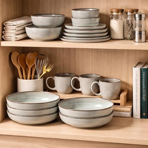 8.75'' Large Ceramic Pasta Bowls (4 Count)
