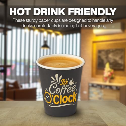 Disposable Coffee Cups with Lids (50 Count)