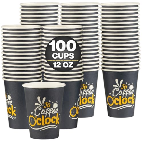 Disposable Coffee Cups (100 Count)