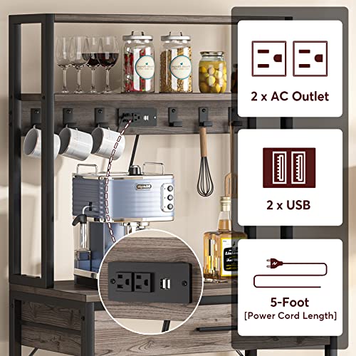 Kitchen Baker’s Rack with Power Outlets