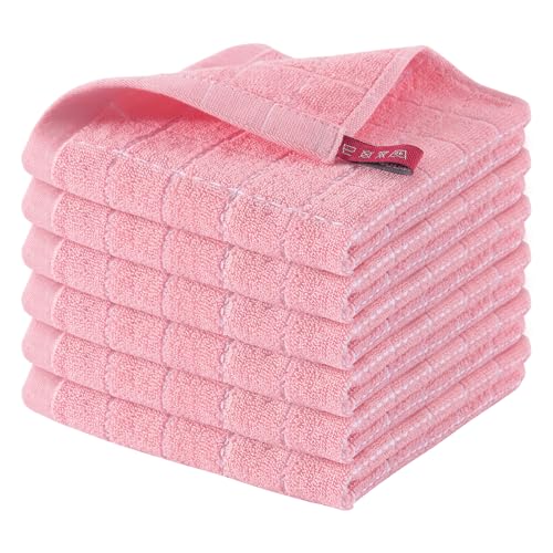 100% Cotton Terry Kitchen Dish Cloths (6 Count)