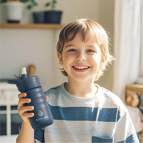 12oz Insulated Stainless Steel Water Bottle with 2 Leak
