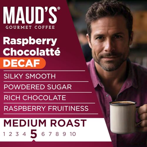 Maud’s Decaf Raspberry Chocolate Flavored Coffee Pods (18 Count)