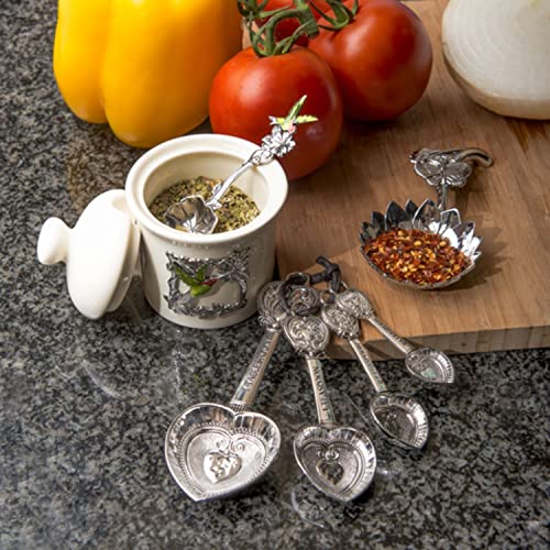 ER48885 Hearts Zinc Measuring Spoon