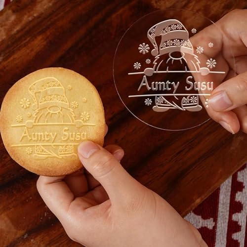 2025 Personalized Christmas Cookie Stamp Unique 3D Embossed Design Fun Tool for Baking Art