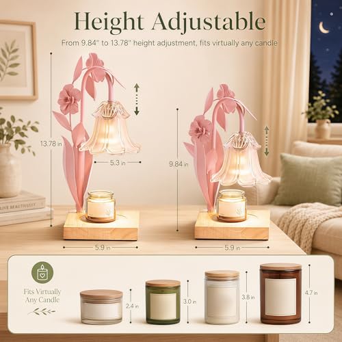 Flower Candle Warmer Lamp with Timer