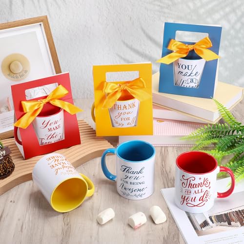 6 Set Employee Appreciation Gifts 12 oz Thank You Mug and Mug Box (6 Count)