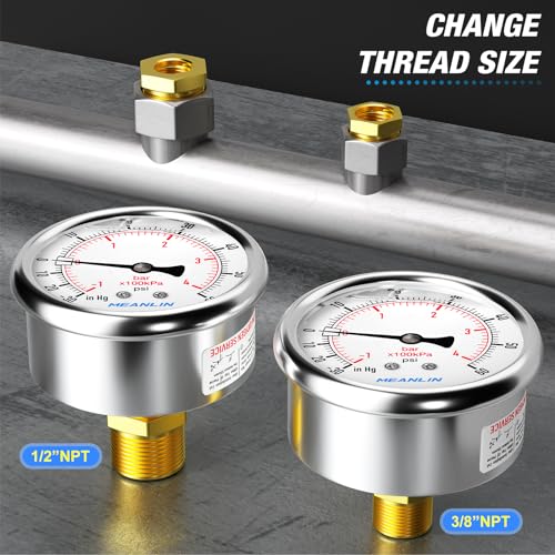 30inHG~60Psi Stainless Steel 1