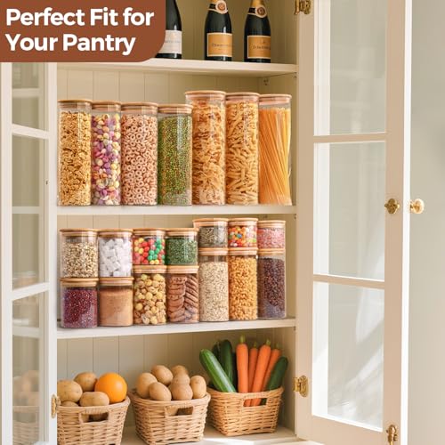 Glass Storage Containers with Lids 1 Qt (6 Count)